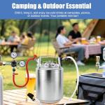 MRbrew New 2.6 Gallon Ball Lock Keg, Stainless Steel Beer Keg with Two Ball Lock Keg Fittings & Gasket Set, Double Ball Lock Post Corny Keg For Draft, Homebrew, Craft Beer, Cold Brew Keg for Party