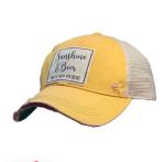 VINTAGE LIFE Sunshine and Beer That’s Why I'm Here Distressed Trucker Cap, Yellow, Cotton, Polyester, Indoor, Outdoor