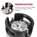 New Cornelius Keg 5 Gallon Keg, 2Pcs Stainless Steel Corny Keg Beer Keg with Ball Lock Keg Fittings, Ball Lock Keg Home Brew Keg with Dual Rubber Handle