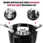 New Cornelius Keg 5 Gallon Keg, 2Pcs Stainless Steel Corny Keg Beer Keg with Ball Lock Keg Fittings, Ball Lock Keg Home Brew Keg with Dual Rubber Handle