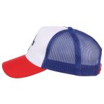 PBR Beer A-Frame Trucker Ribbon Adjustable Snapback Cap WHT Ribbon/RED