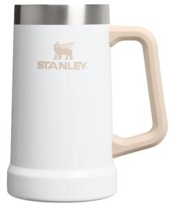 STANLEY Stay-Chill Beer Stein 24 oz | Heavy Duty Big Grip Handle | Beer Tumbler Drink Cup, Holds 2 Cans | Insulated Stainless Steel Party Mug | BPA-Free | Hammertone Frost