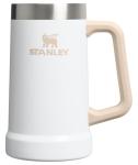 STANLEY Stay-Chill Beer Stein 24 oz | Heavy Duty Big Grip Handle | Beer Tumbler Drink Cup, Holds 2 Cans | Insulated Stainless Steel Party Mug | BPA-Free | Hammertone Frost