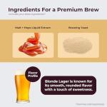 ABC Crafted Series Beer Making Kit | Beer Making Ingredients for Home Brewing | Yields 6 Gallons of Beer | Blonde Lager