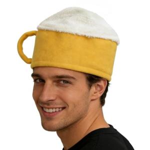 gagift world Beer Hat, Felt Funny Hat for Men and Women, Cool Gifts for Beer Lovers Christmas Gifts Cute Birthday Halloween Valentine's Day White Elephant Gifts for Adults