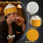 gagift world Beer Hat, Felt Funny Hat for Men and Women, Cool Gifts for Beer Lovers Christmas Gifts Cute Birthday Halloween Valentine's Day White Elephant Gifts for Adults