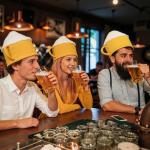 gagift world Beer Hat, Felt Funny Hat for Men and Women, Cool Gifts for Beer Lovers Christmas Gifts Cute Birthday Halloween Valentine's Day White Elephant Gifts for Adults