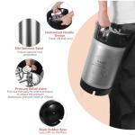 Ferroday New 2.5 Gallon Corny Keg, Stainless Steel Beer Keg Cornelius Keg with Dual Rubber Handle, Ball Lock Keg with Quick Disconnects O-Rings Clamps for Home Brew