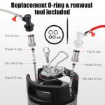 Ferroday New 2.5 Gallon Corny Keg, Stainless Steel Beer Keg Cornelius Keg with Dual Rubber Handle, Ball Lock Keg with Quick Disconnects O-Rings Clamps for Home Brew