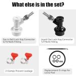 Ferroday New 2.5 Gallon Corny Keg, Stainless Steel Beer Keg Cornelius Keg with Dual Rubber Handle, Ball Lock Keg with Quick Disconnects O-Rings Clamps for Home Brew