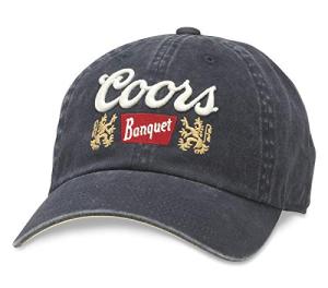 AMERICAN NEEDLE Coors Banquet Beer New Raglan Adjustable Strapback Hat Navy