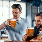 Hacaroa 6 Pack 17 Oz Skull Glass Beer Mug with Handle, Father's Day Gift Heavy Base Drinking Tiki Glasses, Clear Funny Beer Stein Cup for Whiskey, Wine, Juice, Bar, Halloween Decorations Gifts