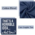 Women Funny Drinking Sarcastic Vintage Summer Fun Sarcasm Cute Graphic T-Shirt Short Sleeve Tops Cool Humor Tee (Dark Blue XXL)