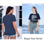 Women Funny Drinking Sarcastic Vintage Summer Fun Sarcasm Cute Graphic T-Shirt Short Sleeve Tops Cool Humor Tee (Dark Blue XXL)