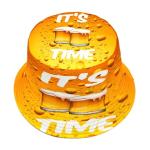 QXFHULV Printed Bucket Hat - Reversible Packable Summer Travel Beach Sun Cap for Men Women Teens (Yellow Beer)