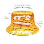 QXFHULV Printed Bucket Hat - Reversible Packable Summer Travel Beach Sun Cap for Men Women Teens (Yellow Beer)