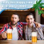 Reallnaive 10 Pcs Beer Mugs with Handles 16 Ounce Clear Glass Beer Mugs Steins German Large Heavy Cups for Tea, Coffee, Root Floats, Dishwasher and Refrigerator Safe, Durable