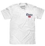 Tee Luv Men's Coors Banquet Beer Shirt - Coors Waterfall Graphic T-Shirt, White, L