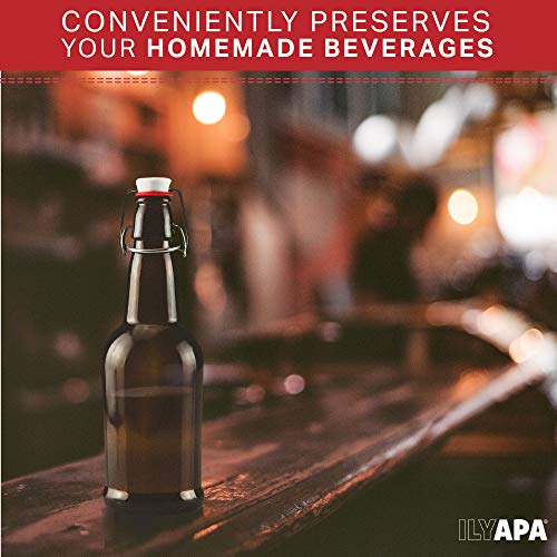 Amber Glass Beer Bottles, 473 ml, 12-Pack