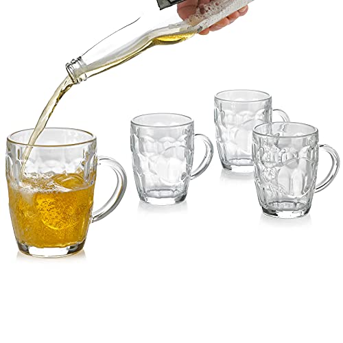 PARNOO Freezable Dimple Stein Beer Mug Set
