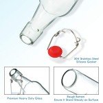 YEBODA 16 oz Clear Glass Beer Bottles - Set of 6