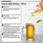 YEBODA 16 oz Clear Glass Beer Bottles - Set of 6