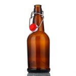 SureSave 16 Oz Amber Flip Top Beer Bottles - 12 Pack