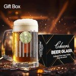 Large Glass Beer Mugs with Handle - 17 Ounce