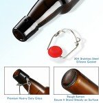 YEBODA 12 oz Amber Beer Bottles with Caps - 9 Pack