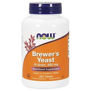 NOW Foods Brewer's Yeast 650 mg Tablets, 200 Count