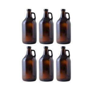 Amber 1/2 Gallon Growlers - Case of 6
