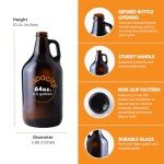 Amber 1/2 Gallon Growlers - Case of 6