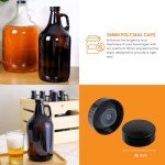 Amber 1/2 Gallon Growlers - Case of 6