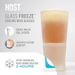 Double Wall Frozen Pint Glasses - 16 oz Set