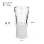 Double Wall Frozen Pint Glasses - 16 oz Set