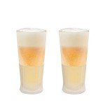 Double Wall Frozen Pint Glasses - 16 oz Set