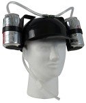 Beer Soda Guzzler Helmet Party Hat - Black