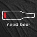 Funny 'Need Beer' T-Shirt for Men - Black