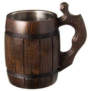Handmade Oak Beer Mug - Eco-Friendly Wooden Tankard