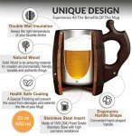 Handmade Oak Beer Mug - Eco-Friendly Wooden Tankard