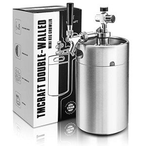TMCRAFT 128OZ Double-Walled Mini Keg and Dispenser