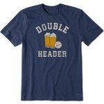 Life is Good Men's Baseball & Beer Tee - Blue
