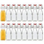 16-Pack 250ml Glass Bottles with Airtight Lids