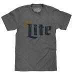 Miller Lite Distressed Men's T-Shirt - Graphite