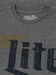 Miller Lite Distressed Men's T-Shirt - Graphite