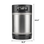 2.5 Gallon Stainless Steel Beer Keg with Handles