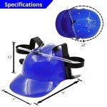 Beer Drinking Hat with Adjustable Koozie and Straw