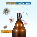 YEBODA 32 oz Amber Beer Bottles, Set of 4