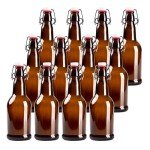 12 Pack of 16oz Amber Bottles for Brewing