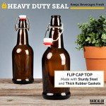 12 Pack of 16oz Amber Bottles for Brewing